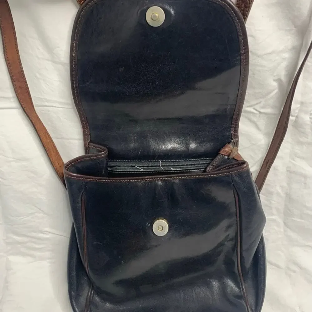 Vintage Brahmin Croc embossed backpack